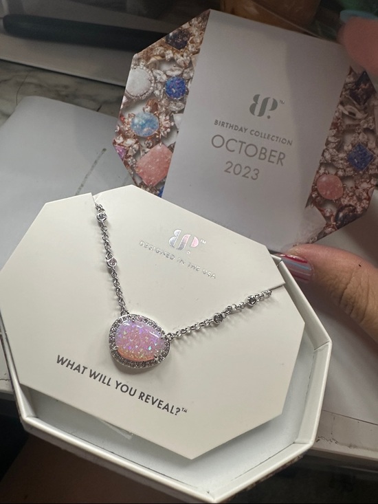 Bomb Party Jewelry - Peach fire opal necklace *NEW*